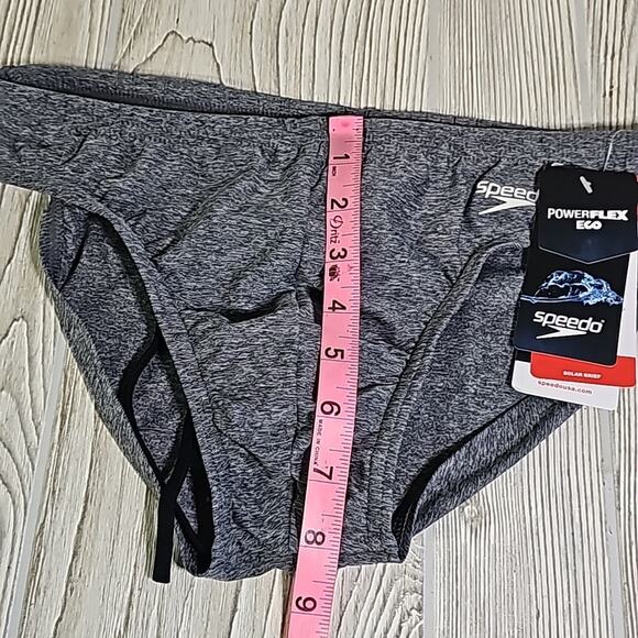 Speedo Heather Grey Solar Brieft Mens Swimsuit Size 32 NEW - Picture 8 of 8